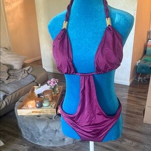 Elegant Purple Women's One-Piece Swimsuit